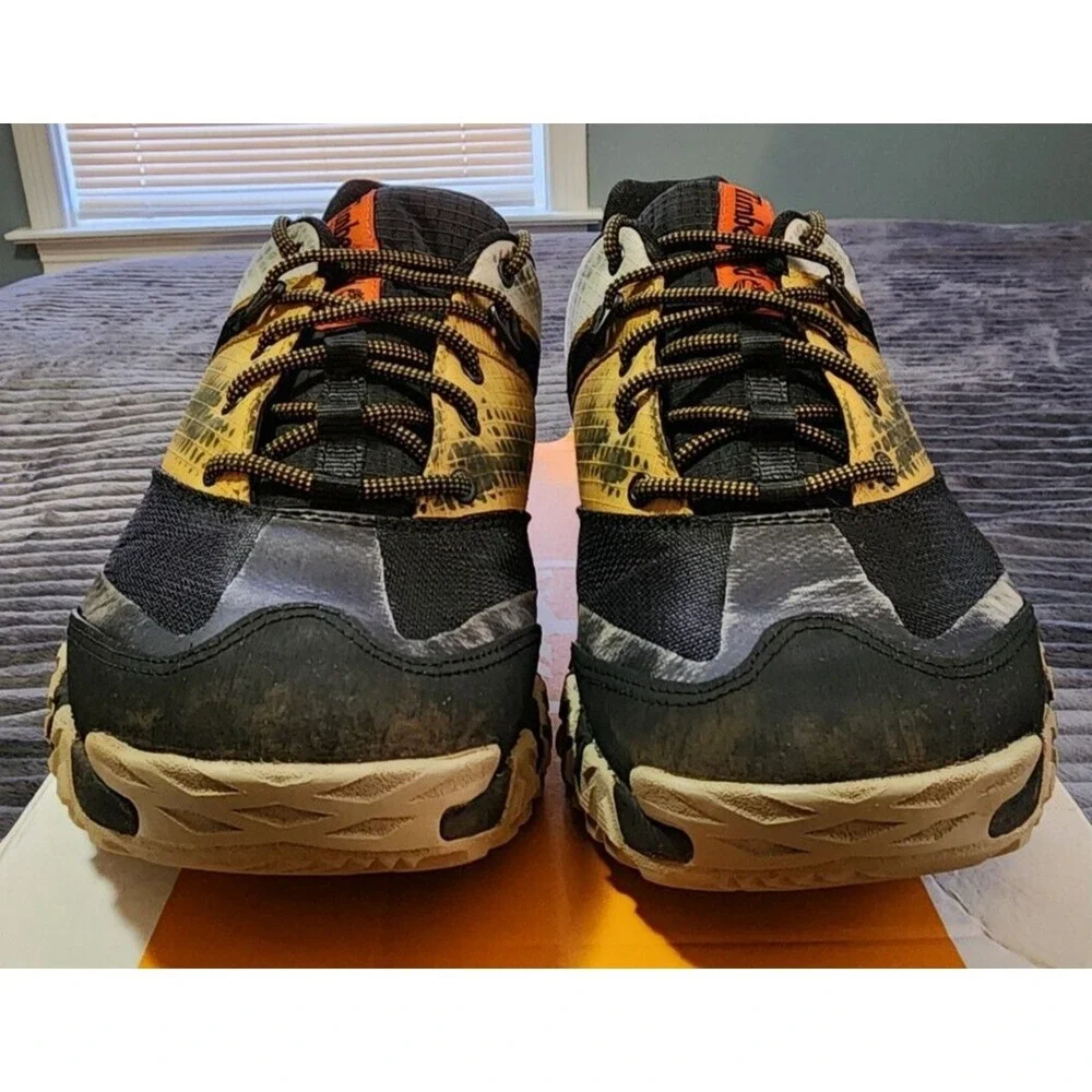 Timberland® (Men's‎ 9 M) Trailquest™ Low Hiking Shoes in Black Mesh With Wheat